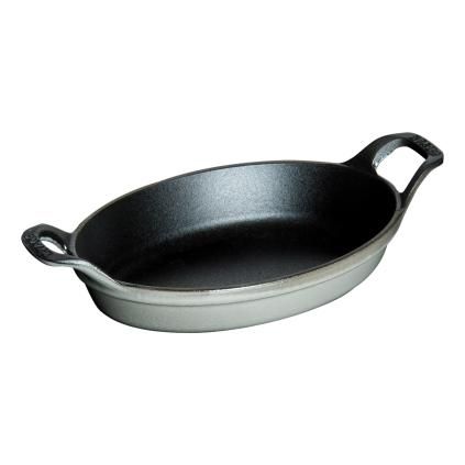 149348 ovalny litinovy mini pekac grafitove sedy 15 cm staub
