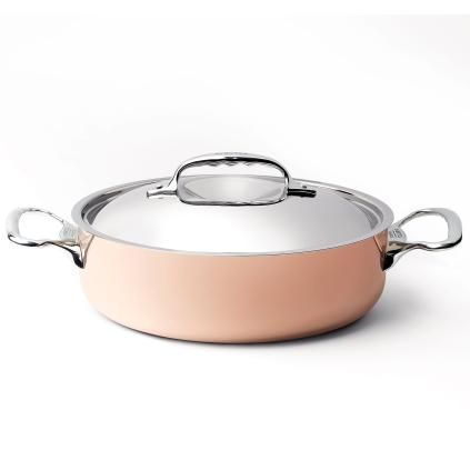 129104 medeny kastrol na indukci o 20 cm prima matera s nerezovou poklici de buyer