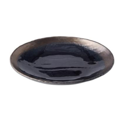 231520 jidelni talir gloss black 24 cm cerna keramika mij