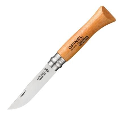 232522 kapesni nuz n 06 carbon 7 cm prirodni bukove drevo opinel
