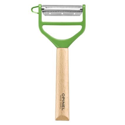 232141 skrabka na zeleninu t duo zelena bukove drevo opinel