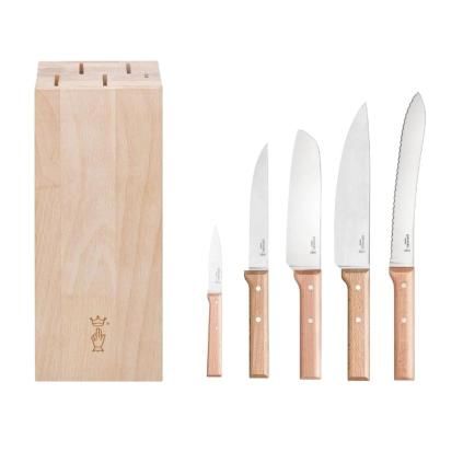 232348 sada nozu s blokem parall le bread sada 6 ks prirodni bukove drevo opinel