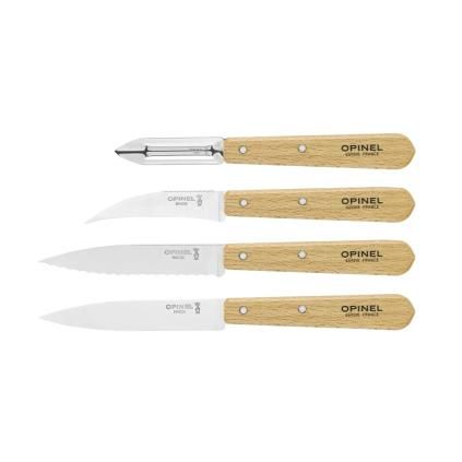 232357 sada nozu essentiels sada 4 ks prirodni bukove drevo opinel