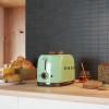 Grille-pain TSF01PGEU, 2 tranches, vert pastel, Smeg