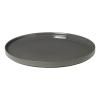 Plat de service PILAR 32 cm, gris foncé, céramique, Blomus