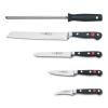 Set de bloc à couteaux CLASSIC, 10 pièces, avec fusil d'affûtage, ciseaux et fourchette à viande, noir, Wüsthof