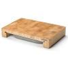 Planche à découper 48 x 32,5 cm, avec plateau en acier inoxydable, brun, bois Continenta