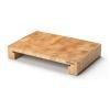 Planche à découper 48 x 32,5 cm, avec plateau en acier inoxydable, brun, bois Continenta