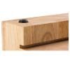 Planche à découper 48 x 32,5 cm, avec plateau en acier inoxydable, brun, bois Continenta