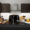 Grille-pain TSF01BLEU, 2 tranches, noir, Smeg