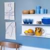 Bol de service RHOMBE 22 cm, bleu foncé, Lyngby