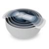 Ensemble de bol de cuisine NEST 40112, 9 pièces, avec passoire et tasses à mesurer, bleu, Joseph Joseph