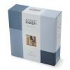 Bocal de rangement PODIUM, set de 5 pièces, avec support, bleu, Joseph Joseph