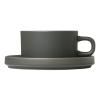 Tasse à thé avec soucoupe PILLAR, set de 2 pc, 170 ml, kaki, Blomus