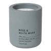 Bougie parfumée FRAGA ⌀ 9 cm, Rose & Musc Blanc, Blomus