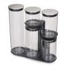Bocaux de cuisine en set 100 COLLECTION, 5 pièces + support, Joseph Joseph