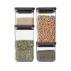 Boîte de conservation pour aliments TASTY PLUS, set de 4 pc, gris foncé, plastique, Brabantia