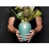 Vase 20 cm, vert, grès, Bitz
