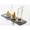 Assiette à tapas BASALT 30 x 11 cm, effet ardoise, céramique, REVOL