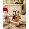 Service à condiments 5070 19 cm, inox et verre, Alessi