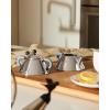 Sucrier 9097, avec une cuillère, argent / bleu, Alessi,