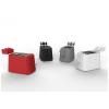 Grille-pain PLISSE, 2 tranches, noir, Alessi