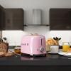 Grille-pain TSF01PKEU, 2 tranches, rose pastel, Smeg
