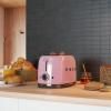 Grille-pain TSF01PKEU, 2 tranches, rose pastel, Smeg