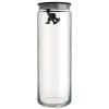 Bocal de rangement GIANNI 2 l, couvercle noir, verre, Alessi