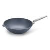 Wok DIAMOND LITE PRO 34 cm, pour induction, poignée en acier inoxydable, titane, WOLL