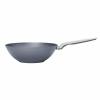Wok DIAMOND LITE PRO 30 cm, pour induction, poignée en acier inoxydable, titane, WOLL