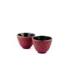 Théière et tasses à thé en set SHANGHAI, 3 pièces, 600 ml, rouge, Bredemeijer