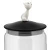 Bocal de nourriture pour chat MIOJAR 1,5 l, noir, verre, Alessi