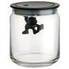 Bocal de rangement GIANNI 750 ml, couvercle noir, Alessi