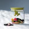 Bocal de rangement GIANNI 750 ml, couvercle bleu, verre, Alessi