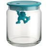 Bocal de rangement GIANNI 750 ml, couvercle bleu, verre, Alessi