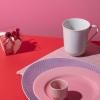 Assiette à dessert RHOMBE, 21 cm, rose, Lyngby