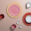 Assiette à dessert RHOMBE, 21 cm, rose, Lyngby
