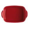 Plat de cuisson four 36 x 23 cm, rouge bordeaux, Emile Henry