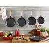 Crêpière 28 cm, avec spatule et râteau, manche en bois, fonte, Staub