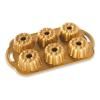 Moule à gâteau ANNIVERSARY BUNDLETTE BUNDT , pour 6 minibundt cakes, gold, Nordic Ware