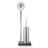 Porte papier toilette sur pied avec brosse WC 65 cm, inox mat, Blomus