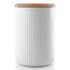 Bocal de rangement LEGIO NOVA 1 l, porcelaine, couvercle chêne, Eva Solo