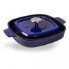 Poêle à griller IRON IND 24 cm, avec couvercle, bleu, WOLL