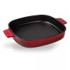 Poêle à griller IND 28 cm, avec couvercle, rouge, fer, Woll