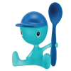Coquetier CICO, avec cuillère, bleu, Alessi