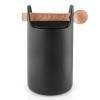 Bocal de rangement 20 cm, avec cuillère en bois, noir, Eva Solo