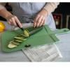 Planche à découper SNAP L, pliante, vert feuille, plastique, Koziol