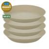 Assiette creuse en plastique CONNECT, set de 4 pc, 24 cm, sable naturel du désert, Koziol