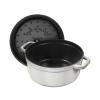 Faitout COCOTTE 20 cm, ronde, blanche, en fonte, Staub